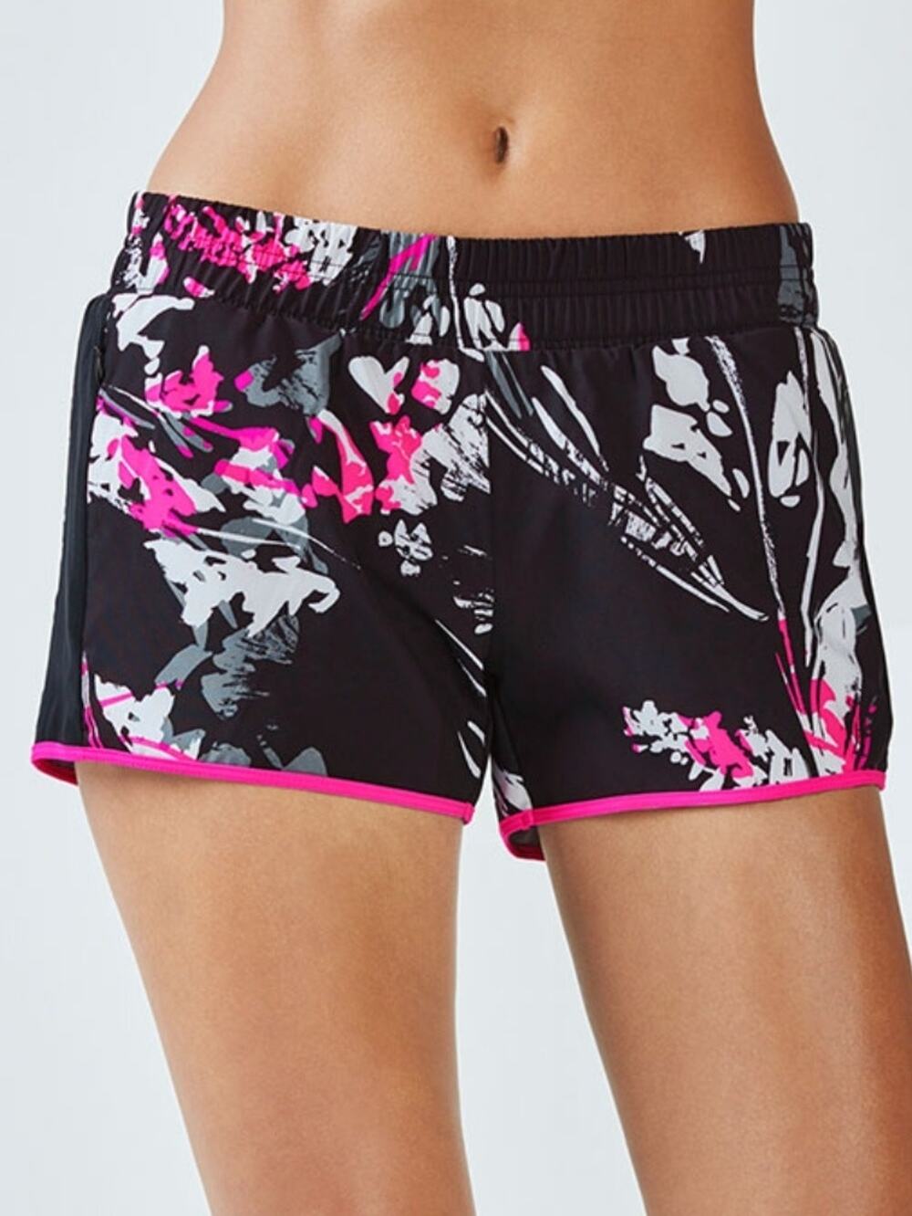 Fabletics Women's Fallon Shorts Black Pink Lined Size XXL